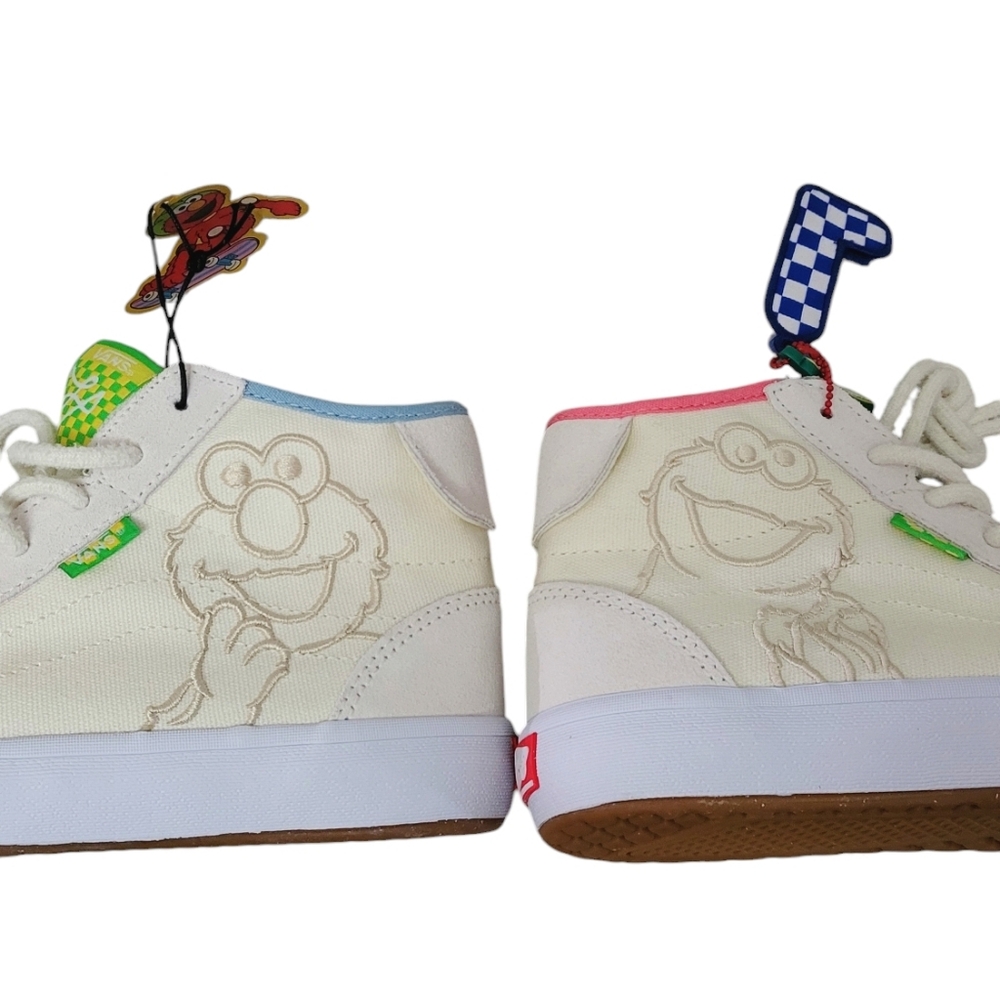 Vans Sesame Street x The Lizzie Embroidered Characters High Top Sneakers No Box - Picture 12 of 14